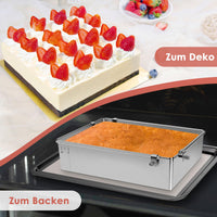 1 x RAW Customer Returns Marsred 8 cm square adjustable baking frame with screws, stainless steel baking pan, high square cake pan, detachable baking ring square for baking, layer cakes, decorating - RRP €20.77