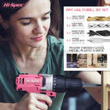 1 x RAW Customer Returns Hi-Spec 81-piece pink tool set with 18V pink cordless drill and bit set. DIY for the woman in the house. All in one storage case - RRP €92.99