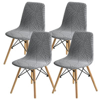 2 x Brand New SHENGYIJING Dining Chairs Covers 2 4 6 Pieces, Style Shell Dining Chair Mid Century Modern Chair Sipcover, Padded Dining Accent Side Chair Covers Light Gray1,4 Pieces  - RRP €44.6