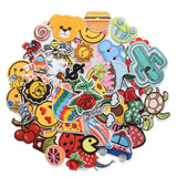 1 x RAW Customer Returns Harsgs 60pcs Random Styles Embroidered Patches Bright Colors Sew or Iron on Clothes Dress Hat Jeans DIY Accessories Medium - RRP €14.99