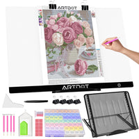 1 x RAW Customer Returns ARTDOT Diamond Painting Accessories, A2 Light Table 3 Brightness Levels with Diamond Painting Accessories and USB Cable for Animation, Tatoo, Drawing and Diamond Painting. - RRP €69.74