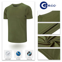 1 x RAW Customer Returns Cimic Pack of 5 Sports T-Shirts Men s Functional Shirt Sports Shirt Men s Short Sleeve T Shirt Breathable Training Shirt Men Fitness Gym Running Shirt Hiking Shirt Men Set 510-Black Grey Green Navy Blue-L  - RRP €36.43