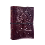 1 x RAW Customer Returns Fair Trade, Tree of Life Design, Leather Diary, Journal - RRP €23.33