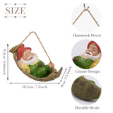 1 x RAW Customer Returns TERESA S COLLECTIONS Garden Gnomes Garden Decoration for Outdoors 18cm Lying Gnome Garden Figure Made of Hammock Resin Waterproof Garden Gnome Figure GNOME Garden Decoration Gifts for Women - RRP €21.4