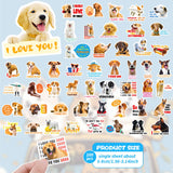 2 x Brand New Amaxiu 100pcs Funny Dog Stickers, Cute Animal Aesthetic Stickers Waterproof Vinyl Decorative Stickers for Scrapbooking Planner Diaries DIY Crafts - RRP €40.8