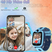 1 x RAW Customer Returns 4G Children s Smart Watch, Children s Smartwatch with Video Call, GPS Children s Watch Locator and SOS Calls Chat SMS Game Camera Waterproof Alarm Clock Class Mode, Watch with SIM Card Girl Boy Gift - RRP €59.0