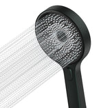 1 x RAW Customer Returns Krobec hand shower head, large shower head rain shower 130 mm, hand shower, with 3 jet types, premium shower set, massage nozzle for spa black  - RRP €21.99