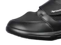 1 x RAW Customer Returns Aerosoft Velcro low shoe Stretch 16 women men width GH slip-resistant black, Numeric 44  - RRP €95.75