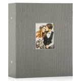 1 x Brand New Ywlake photo album 10x15 400, crocodile leather slip-in album for portrait format photos pictures black - RRP €19.66