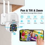 1 x RAW Customer Returns DoHonest surveillance camera outdoor WLAN HD WiFi IP camera outdoor with 360 120 swivel automatic tracking person detection night vision in color 2-way audio IP66 waterproof S02, 1080p - RRP €32.56