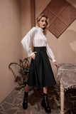 1 x RAW Customer Returns Vintage Ladies Women Gothic Cosplay High Waist Buckle Strap Pirate Skirt Black M - RRP €49.99