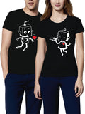 1 x Brand New VIVAMAKE Couple Partner T Shirt Robots II Love for men black size 3XL - RRP €23.26