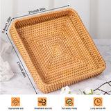 1 x RAW Customer Returns TANCUDER Rattan Tray, 21 21 4cm Serving Tray, Rectangular Wicker Tray, Rattan Box, Rattan Basket, Rattan Storage Box, Wicker Basket for Bedroom, Kitchen, Dining Table, Living Room, Coffee Table - RRP €20.4