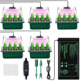 1 x RAW Customer Returns YAUNGEL indoor greenhouse cultivation box with plant lamp heating mat, 5 pieces mini greenhouse cultivation set with timing controller adjustable brightness, thick greenhouse with lid and ventilation - RRP €35.99