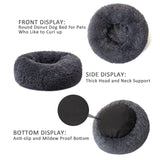 3 x Brand New DanceWhale Round Kennel for Dogs and Cats, Pet Bed Super Soft and Fluffy Washable Cat Bed 50cm, Dark Grey  - RRP €77.97