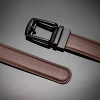 2 x Brand New Men s belt leather, automatic belt, men s belt boss, boss belt, men s belt, brown belt men, leather belt 130cm brown belt black buckle - RRP €25.8