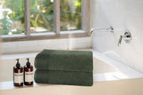 1 x RAW Customer Returns GLAMBURG Cotton 2 Pack Oversized Bath Towels 100 x 150 cm, Large Beach Towels, Ultra Absorbent, Compact, Quick Dry and Lightweight Towel - Olive Green - RRP €31.51