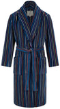 1 x RAW Customer Returns John Christian Supersoft Fleece Dressing Gown, Navy with Multicoloured Stripes L  - RRP €42.99