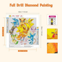 3 x Brand New NAIMOER Cartoon Diamond Painting Adults, Diamond Painting Pictures Animals Diamond Painting Adults Animals Diamond Painting Children 5D Diamond Painting for Home D cor 30 x 30 cm  - RRP €61.2