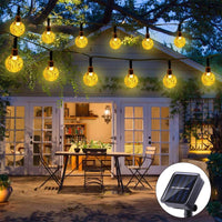 1 x RAW Customer Returns Moxled Solar Fairy Lights Outdoor 60 LED, 11M Fairy Lights Outdoor Solar Waterproof, 8 Modes Solar Fairy Lights Outdoor for Garden, Patio, Balcony, Parties Warm White  - RRP €15.73