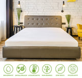 1 x RAW Customer Returns Anti-mite Mattress Cover 135x190 Antibacterial, 100 Bamboo Mattress Cover with Corners to Protect Super Soft Highly Breathable Silent Waterproof Mattress Cover 135 x 190 cm  - RRP €28.43