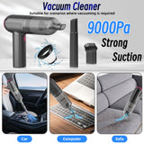 1 x RAW Customer Returns Dealswin 4 in 1 Mini Handheld Vacuum Cleaner and Cordless Dust Blower, 9 KPA Powerful Car Vacuum Cleaner, 80000 RPM Compressed Air Blower 3 Speeds Compressed Air Cleaning PC, Sofa, Home, Office - RRP €39.95