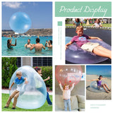 1 x Brand New Pack of 4 large water bubble ball water ball transparent bouncy balloon, inflatable water balloons, magic bubble ball balloons beach garden ball soft gum ball party outdoors small size  - RRP €7.45