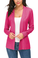 1 x RAW Customer Returns EXCHIC Women s Long Sleeve Thin Casual Knitted Coat Lightweight Cardigan M, Rose  - RRP €32.98