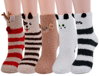 2 x RAW Customer Returns Zoylink Women Winter Socks Soft Socks Home Animal Socks Cute Girl Socks - RRP €39.34