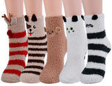 2 x RAW Customer Returns Zoylink Women Winter Socks Soft Socks Home Animal Socks Cute Girl Socks - RRP €39.34