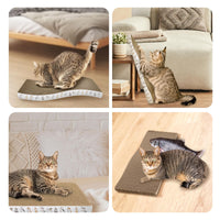 2 x Brand New Fivean Cat Scratching Post, Wave Line Cat Scratching Post, 43 x 21 x 3.5 cm Anti-scratching Pad Cardboard Scratching Post for Cats 4 pieces  - RRP €36.0