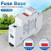 1 x RAW Customer Returns Jadeshay Fuses, 4 pieces Solar PV fuse holder 1000V DC RT18-32X 1P 10x38 mm fuse holder DIN rail with light, 30A fuses, gPV fuse link - RRP €26.4