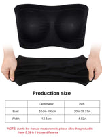 1 x RAW Customer Returns SATINIOR 6 Pieces Seamless Bandeau Bra Strapless Breathable Stretchy Unpadded Underwear Brassiere for Women - RRP €17.64