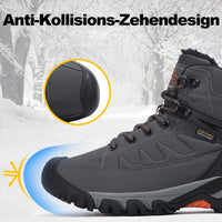 1 x RAW Customer Returns AX BOXING Winter Shoes Men Lined Non-Slip Hiking Boots Warm Snow Boots Winter Boots Trekking Shoes Ankle Boots 41-46 EU 1235 Dark Grey, 44 EU  - RRP €49.4