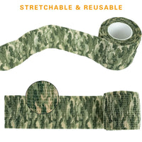 1 x Brand New LOOGU Camo Tape Wrap for Gear - Self-Adhesive Non-Woven Fabric Tape with Stretchy Bandage - Camo Tape is Perfect for Camouflage Needs - RRP €31.2