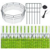 1 x RAW Customer Returns Garden fence metal fence elements garden fences decorative fence complete set fence, garden fence animals fence decorative garden fence metal for terrace yard garden 10 pieces  - RRP €34.27