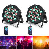 1 x RAW Customer Returns 2PCS LED Par Spotlight 36 LED 72W Disco Light Party Light RGB DMX512 with Remote Control, Stage Light 7 Light Modes DJ Light for Party Bar Stage Festive Show - RRP €42.14