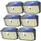 1 x RAW Customer Returns Claoner 176 LED 6 Pack Solar Lights for Outdoor with Motion Sensor, 3 Modes Solar Lights for Outdoor 270 Wide Angle IP65 Waterproof Solar Outdoor Light - RRP €36.99