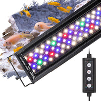 1 x RAW Customer Returns hygger Aquarium LED Lighting, 24 7 Lighting Cycle, Aquarium LED Lighting, Adjustable Timer, with Extendable Bracket, 7 Colors, 3 Modes for Freshwater Aquariums 14W  - RRP €40.14