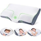 1 x RAW Customer Returns YunNasi Cervical and Neck Pillow Memory Foam Cervical Pillow Ergonomic Pillows for Side and Back Sleepers Orthopedic Pillow Style3 60 34 11 6cm  - RRP €29.56