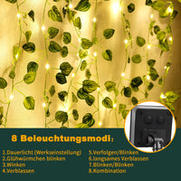 1 x RAW Customer Returns KASZOO Ivy Garland with 100 LED Solar Fairy Lights, 10M 32Ft 8 Modes, Waterproof Solar Fairy Lights Outdoor for Garden, Balcony, Wedding, Fence, Camping, Christmas, Decorations - RRP €13.09