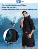 1 x Brand New AONYIYI Surf Poncho Men Women Polyester Bath Poncho Towel with Hood Warm and Dry Adults for Swimming Surf - RRP €59.99