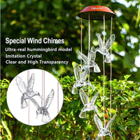 1 x RAW Customer Returns iMage Solar Lamp LED Wind Bell Light Garden Lamp Colorful with Color Changing Birds Outdoor Garden Decoration - RRP €28.8