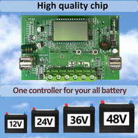 1 x RAW Customer Returns 20A Solar Charge Controller 12V 24V 36V 48V Solar Controller, PWM Solar Charge Controller 20A with Temperature Sensor, 4 USB Ports, Fit for MAX 1040W Solar Panels 12V 24V 36V 48V Lead Acid. - RRP €28.94