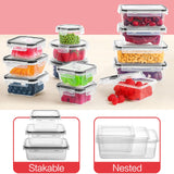 1 x RAW Customer Returns Skroam Food Storage Containers with Lids, 36-Piece Set with 18 Airtight Kitchen Containers and 18 Lids, BPA Free Plastic, Meal Prep Containers for Pantry Organizer and - RRP €27.99