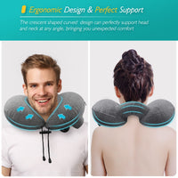 1 x RAW Customer Returns simptech 2023 Newest Inflatable Neck Pillow Travel Pillow, Airplane Pillow 360 ergonomic crescent-shaped design for perfect chin support, Removable comfortable and breathable cover. - RRP €22.18