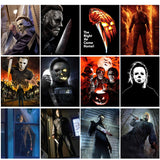 4 x Brand New GTOTd Halloween Poster 12 Pieces with Wall Collage Kit 36 x 28cm 14.2 x 11 Gifts Merch Horror Movie Poster Unframed Version HD Poster for Living Room Bedroom Club Wall Art Decor - RRP €40.28