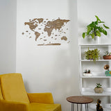 1 x RAW Customer Returns Colorfull Worlds NEW 3D Wooden World Map, Multilayer Travel Map with Capital Cities, Wall Decor for New Home, Gift for Traveler, Office Decoration L, Vega  - RRP €129.16