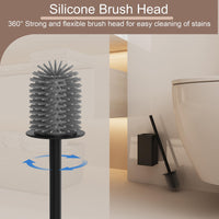 1 x RAW Customer Returns bgl toilet brush holder for wall mounting, pack of 2, matt black toilet brush, metal - RRP €54.99