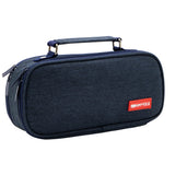 1 x RAW Customer Returns Pencil Case Large Capacity Multifunction Girl Pencil Case 2 Compartments Boy Canvas Organizer Case Stationery Cosmetic Bag Blue - RRP €15.99